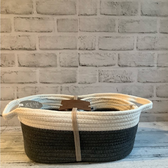 Kenton Grey Set Of 3 Woven Baskets - Picture 2 of 8